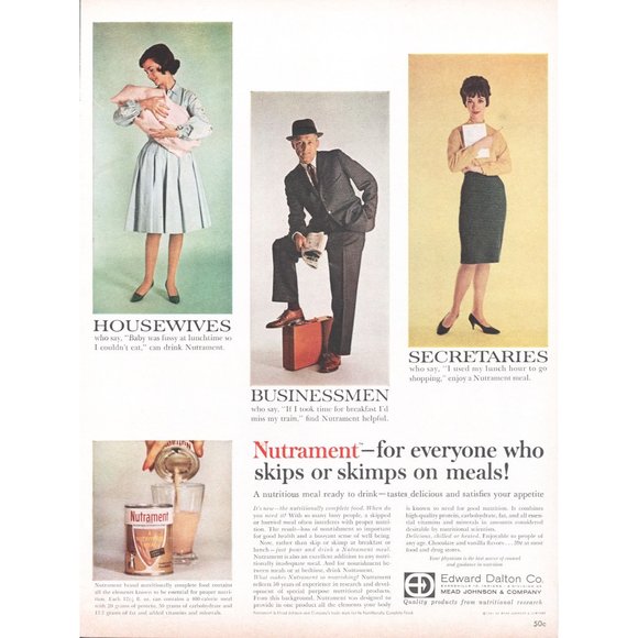 Mead Johnson & Company Art 961 Nutrament Meal Replacement Diet Aid